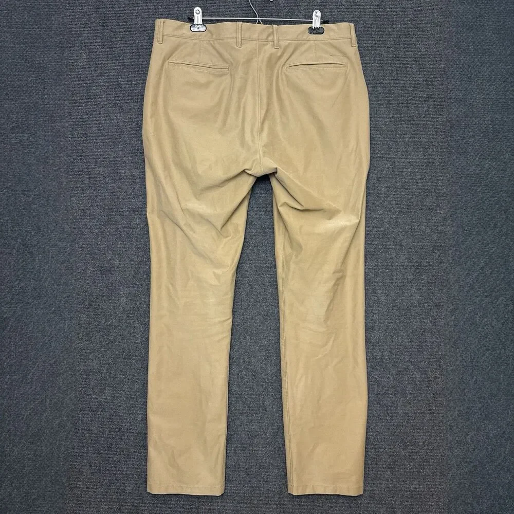 J Crew Athletic Performance Pant 35/34 Tan Oarsman Tapered 1040 Classic Preppy